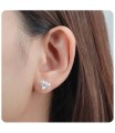 Gorgeous CZ Silver Stud Earring With Pearl STS-3240